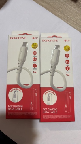 Кабель Borofone USB 2.0 (F), micro-USB 2.0 (M), 1 м, BX47 белый