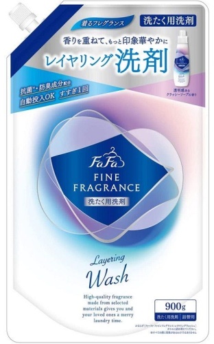 FaFa Fine Fragrance Layering Wash Японское средство для стирки 900 г (сменный пакет) 0.9 л
