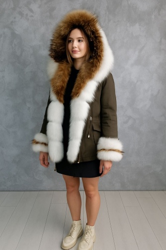Парка Idil Leather хаки