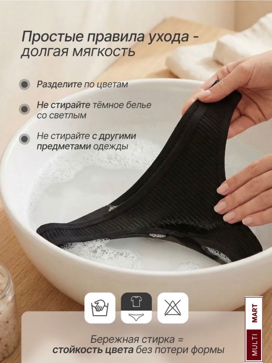 Стринги MultiMart черный