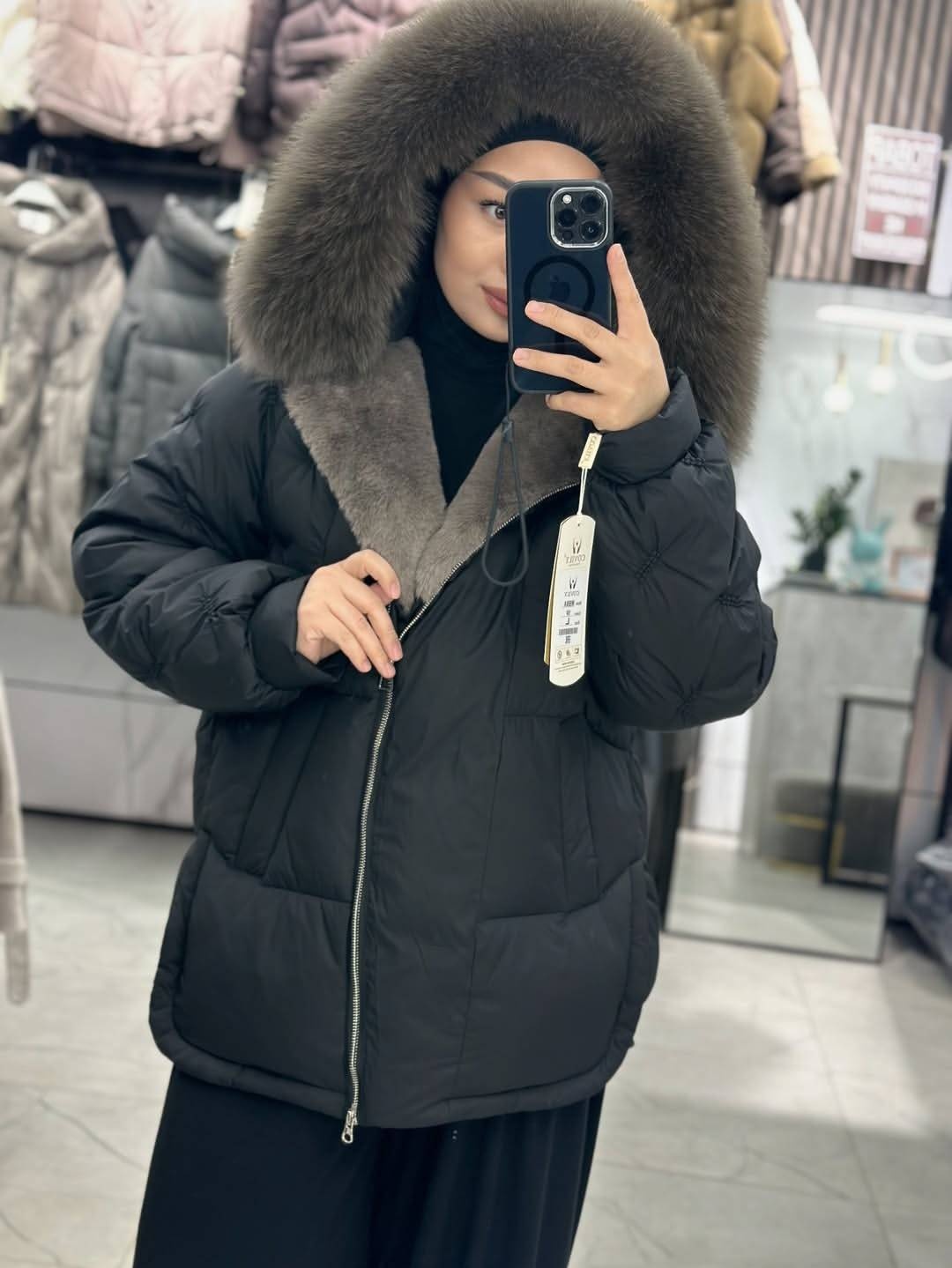 Пуховик Covily черный
