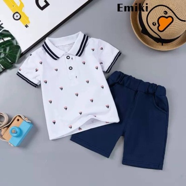 Комплект Emiki белый, темно-синий