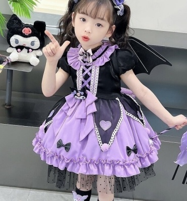 Карнавальный костюм Kuromi Kuromi черный, сиреневый