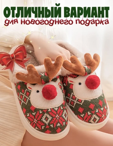Тапочки Sami зеленый, красный