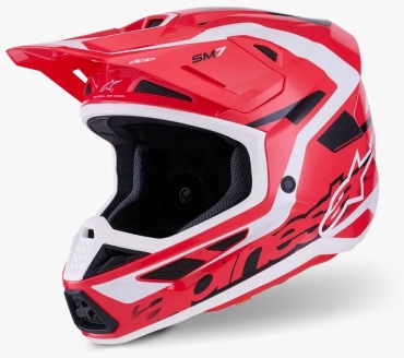 Alpinestars Sm7 Deed Helmet красный, белый, черный L