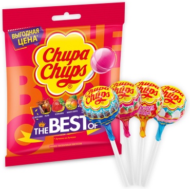 Конфеты леденцы Chupa Chups The Best of 120 г