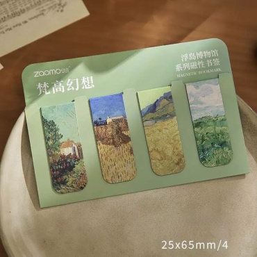 Закладки Van Gogh's Fantasy, картон, магнит, 4 шт
