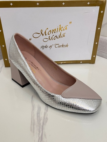 Туфли Monika Moda серебристый, серый