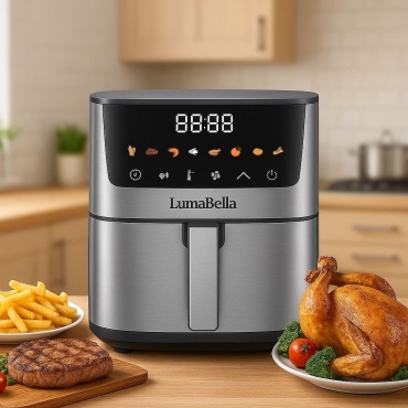 Аэрогриль LumaBella LB-60022 черный, серебристый