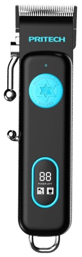 Pritech машинка для стрижки PR-3107 черный, голубой