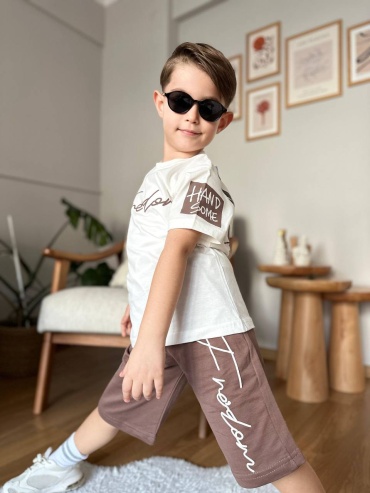 Комплект Kocak kids коричневый, белый