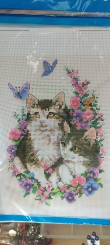 Cross Stitch Kit Cats01