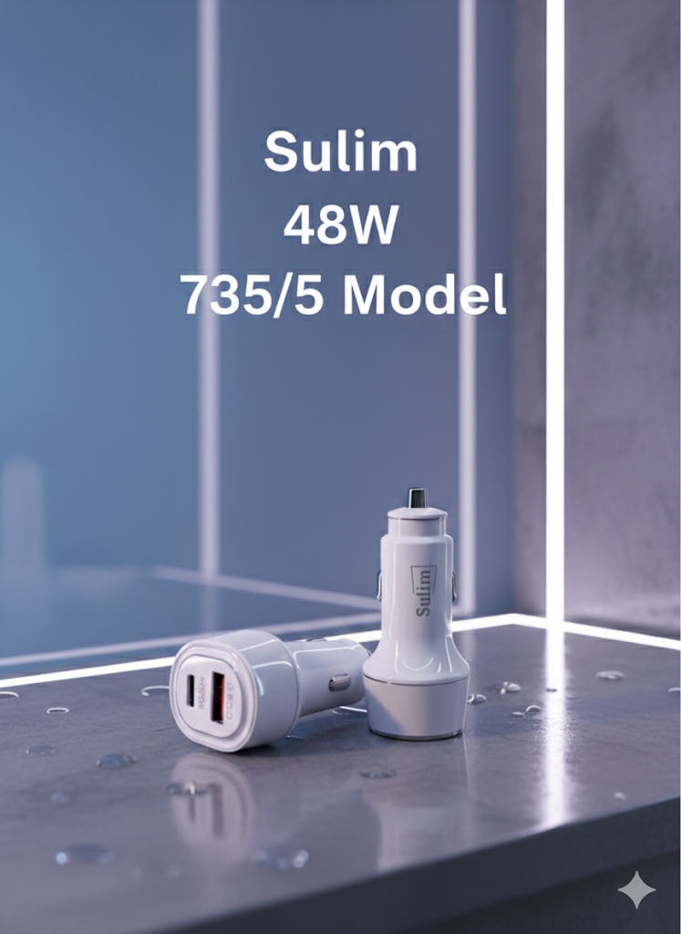 Зарядное устройство Sulim RX735Авто зарядка USB Type-C, USB 48 Вт белый