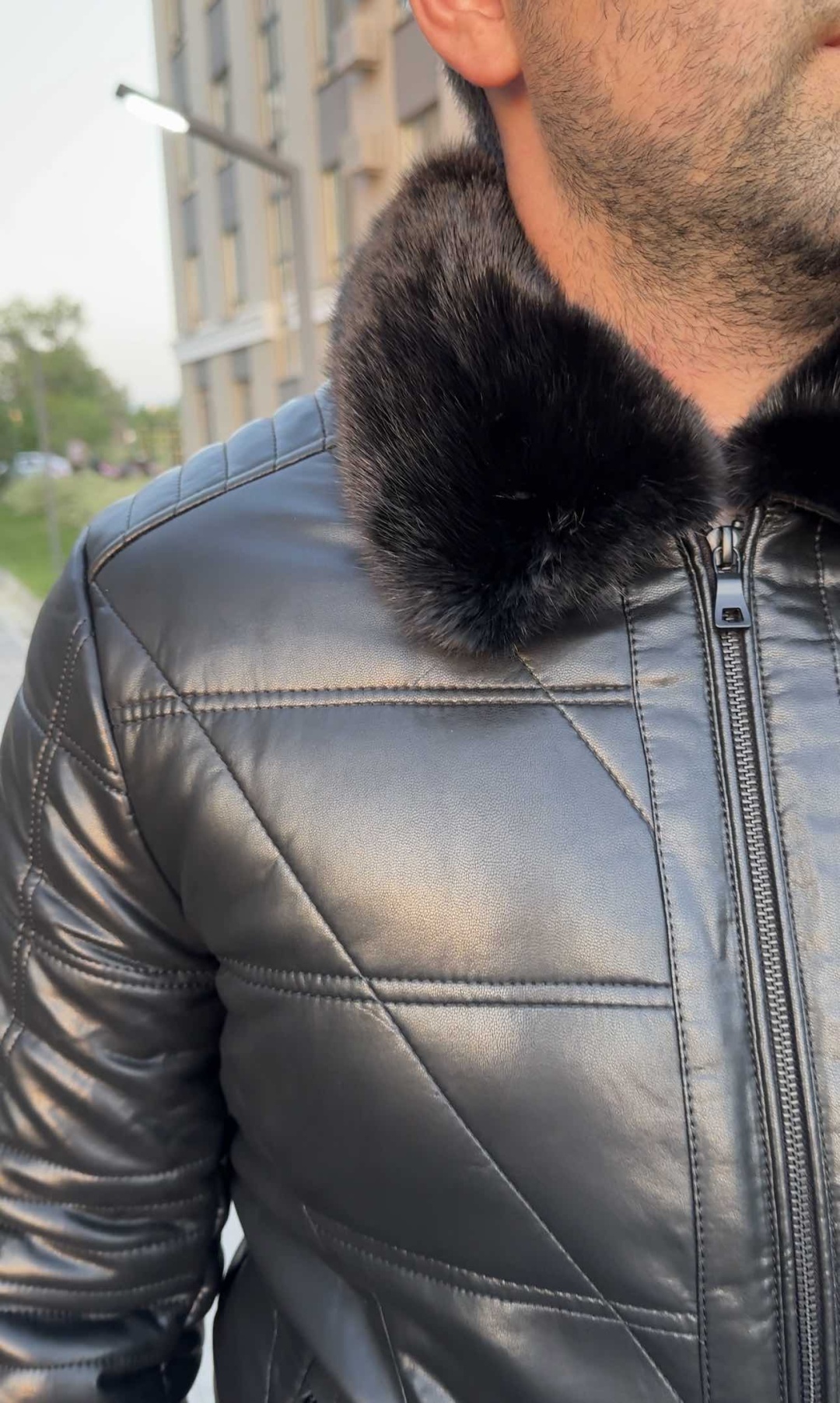 Дубленка черный