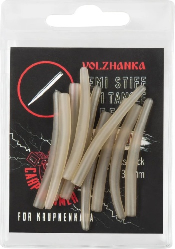 Конус ВОЛЖАНКА Конус для поводка Semi Stiff Anti Tangle Sleeves 36mm Trans Brown