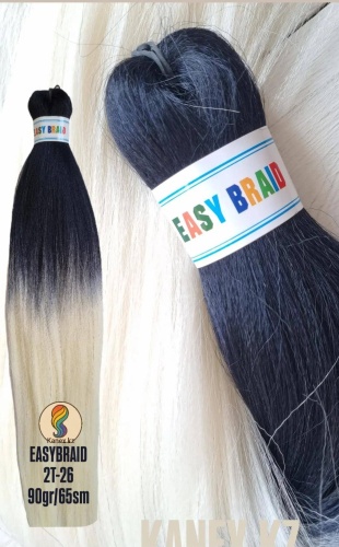 EASY Braid original канекалон гофрированный 2T-26 омбре черно-белый