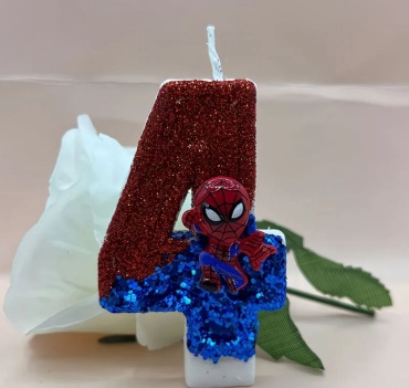 Свеча цифра 4, 1 шт 7 см