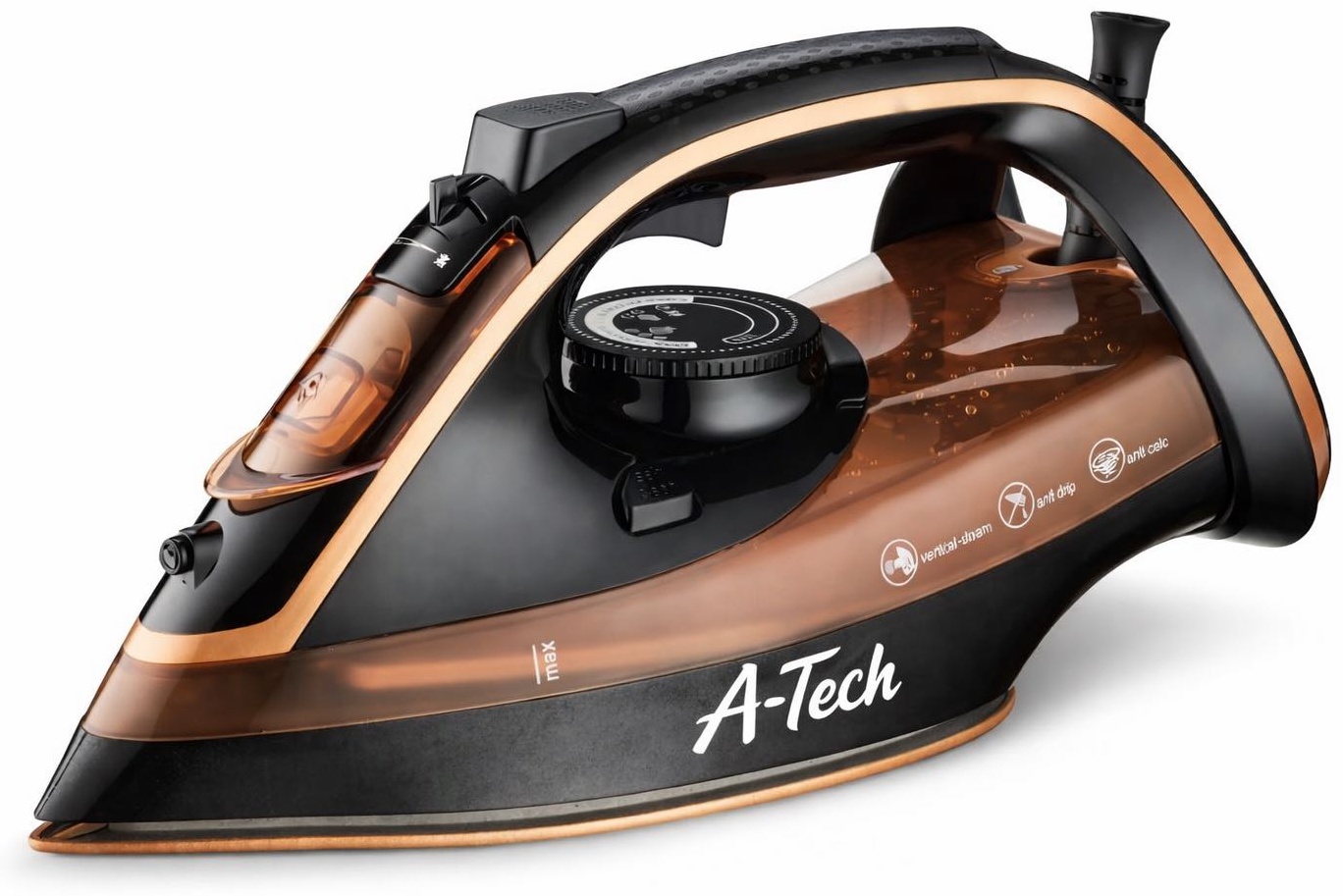 Утюг A-Tech AT-306 черный, бронзовый