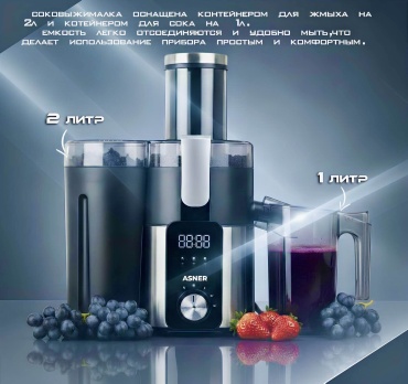 Соковыжималка DETIXX10 черный, серый