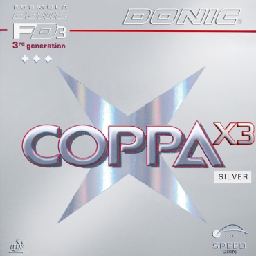 Накладка Donic Накладка Donic Накладка Donic Coppa X3 (silver) черного цвета
