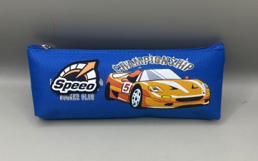 Пенал speed, застежка молния, синий