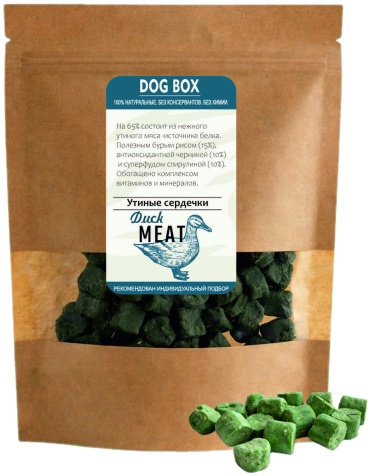 Лакомство DOG BOX крокеты Утиные сердечки 100 г
