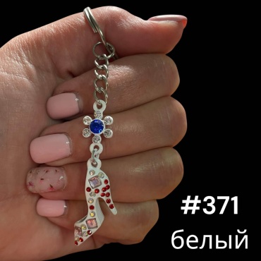 Брелок SNS Туфля с цветком 50*15 мм металл, акрил 1 шт