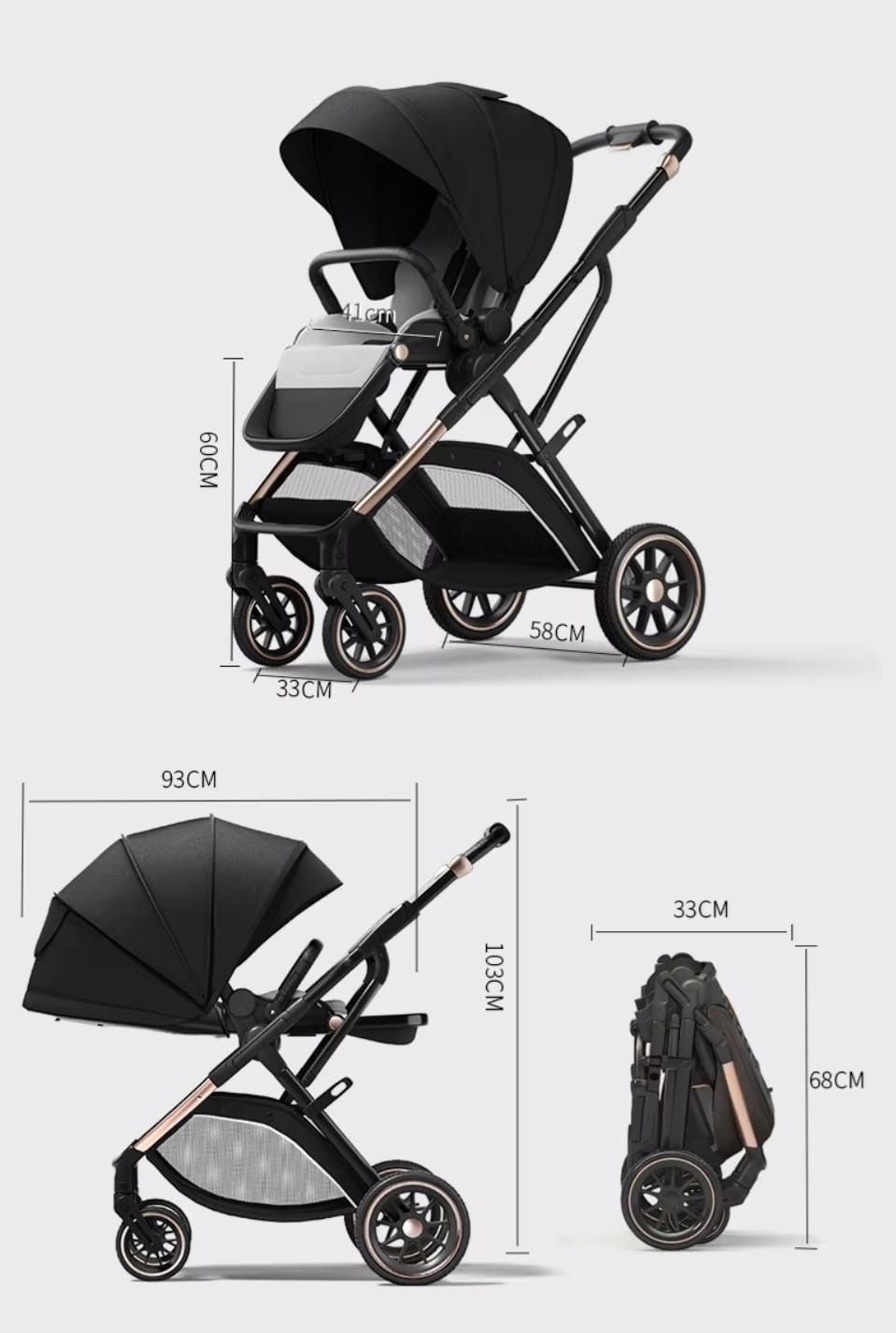 Коляска прогулочная PEGAS Q07, черный