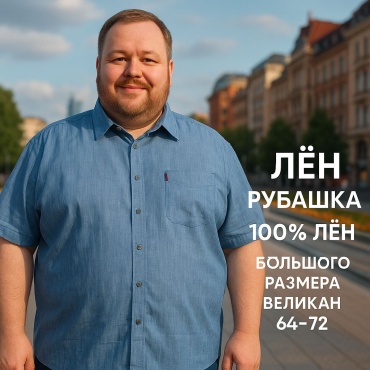 Рубашка свободного кроя синий, голубой