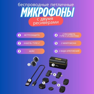 Микрофон Hipsage GF-7942 черный