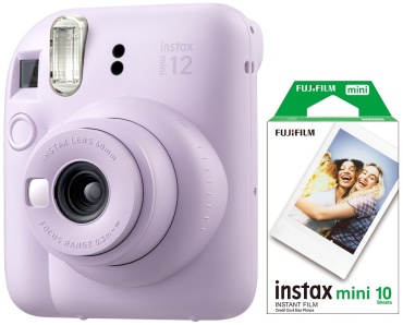 Фотокамера моментальной печати Fujifilm Instax Mini 12 фиолетовый + Instax Mini Instant Film 10 шт