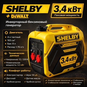 Электростанция бензиновая Shelby 3200 кВт 1 (220 В), Shelby DXGN135E