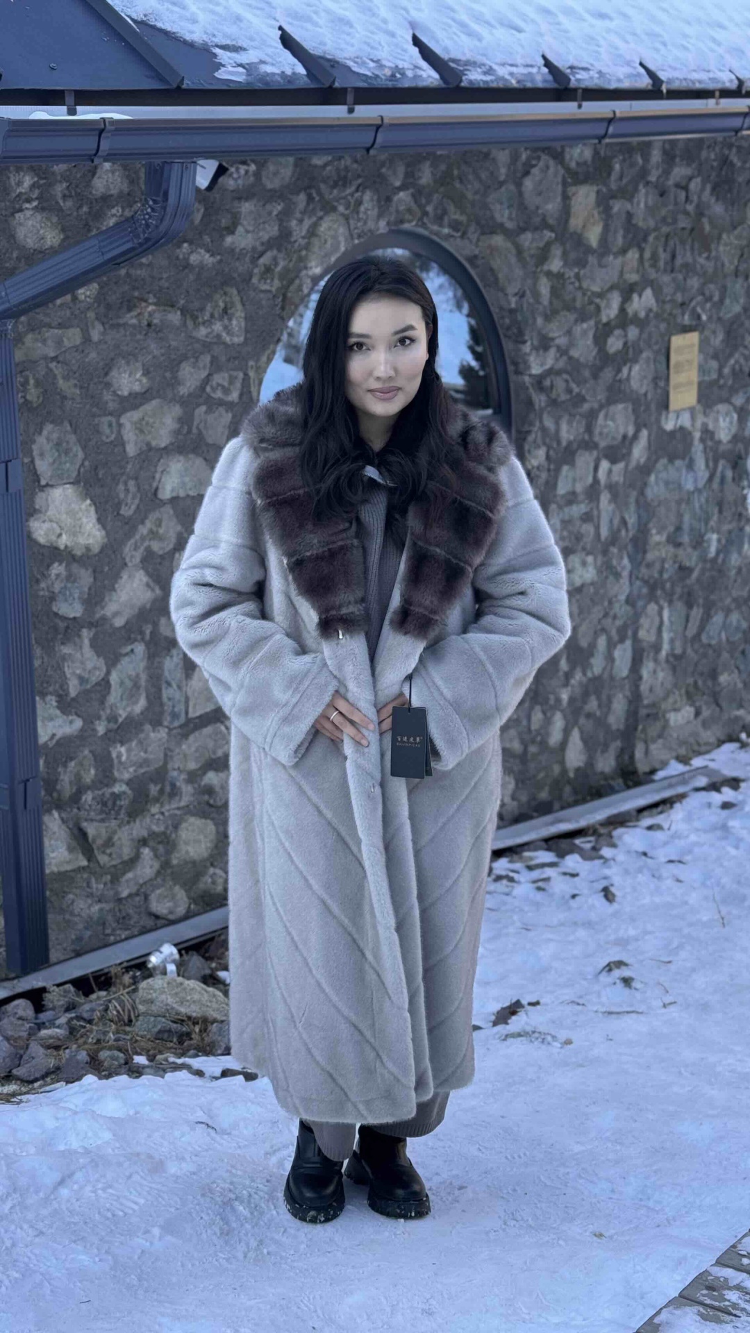 Шуба серебристый