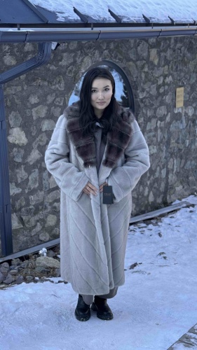 Шуба серебристый