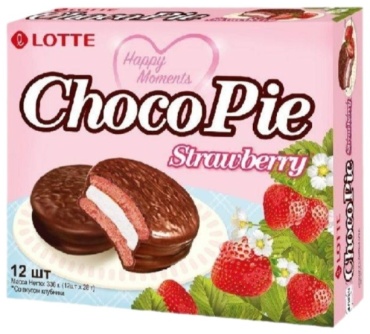 Печенье Lotte Choco Pie клубника 336 г