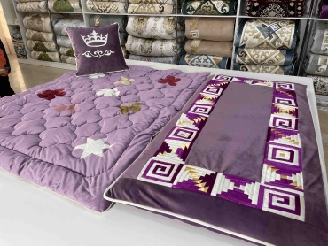 Samruk körpe комплект корпе с подушками 150x120 см, вата, фиолетовый