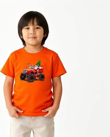 Футболка Alisu kids Новый год оранжевый