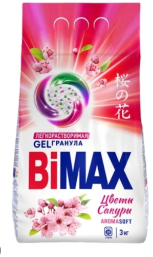 Стиральный порошок BiMax для белых и светлых тканей Стиральный порошок Цветы Сакуры 3 кг 3 кг