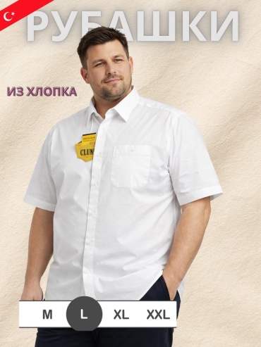 Рубашка полуприталенная белый