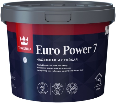 Tikkurila акриловая Euro Power 7 база С 7.5 л, белый цвет