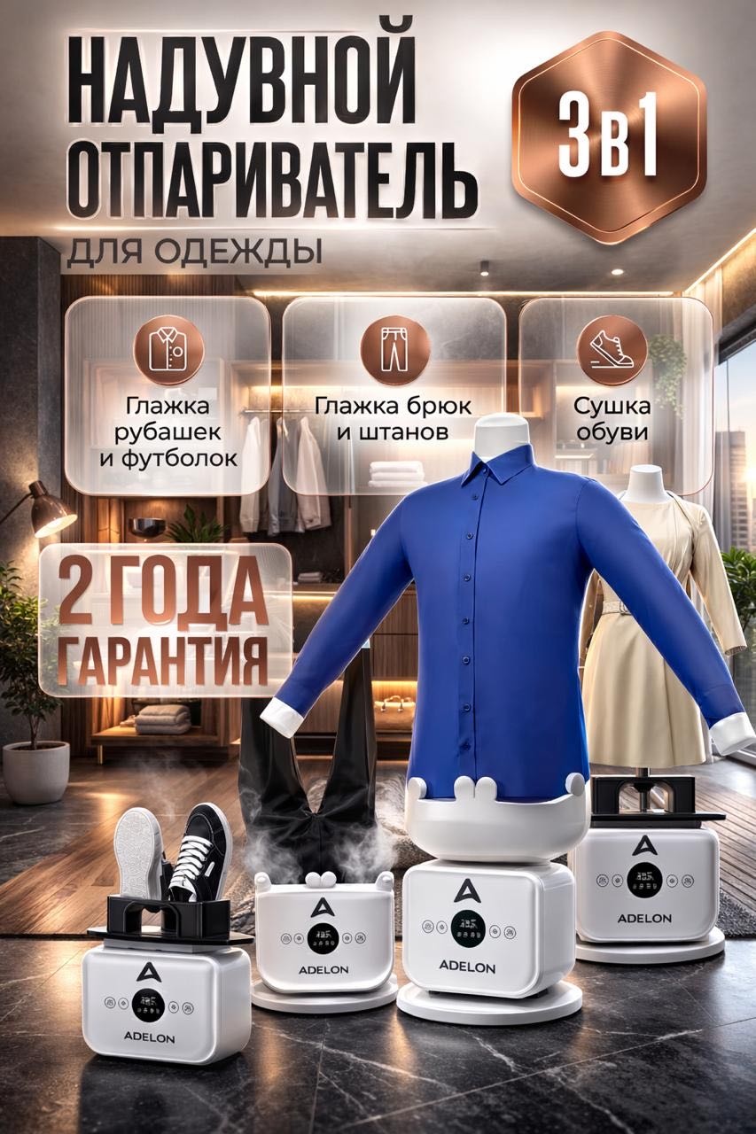 Отпариватель ADELON 1 белый