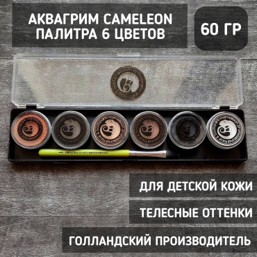 Аквагрим Cameleon палитра 6 цв