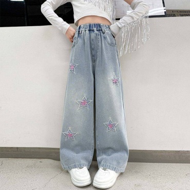 Джинсы расклешенные FASHION голубой