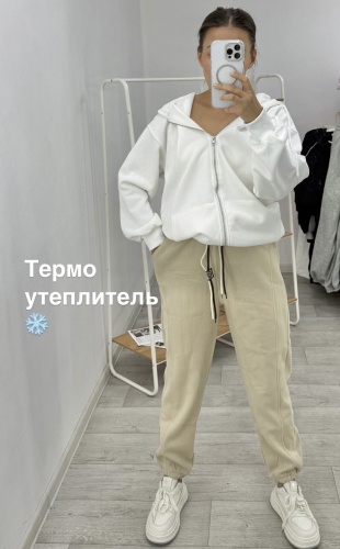Утепленные брюки бежевый