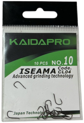 Крючок для рыбалки Kaida Kaida pro ISEAMA карповый черный 10 шт