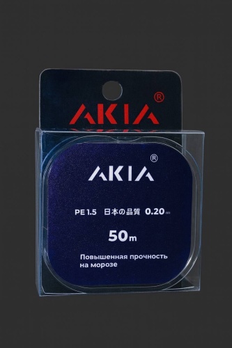 Леска монофильная Леска для зимней рыбалки AKIA 0.20 мм 50 м 0.2 мм прозрачный