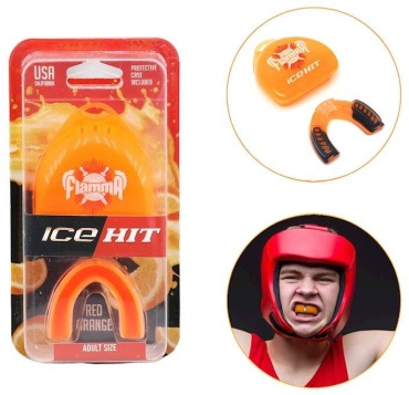 30357806_687293389 капы для бокс/Ice Hit оранжевый