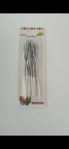 Свеча Party candles спираль, 12 шт