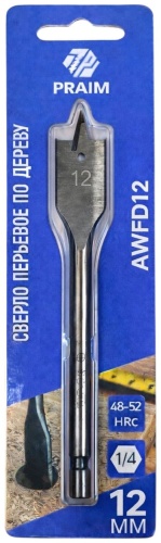 Сверло Praim перьевое AWFD12 12 мм, 1 шт.