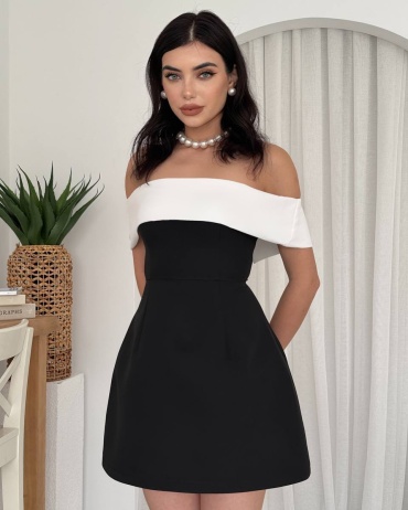 Вечернее платье Etika Fashion черный, белый